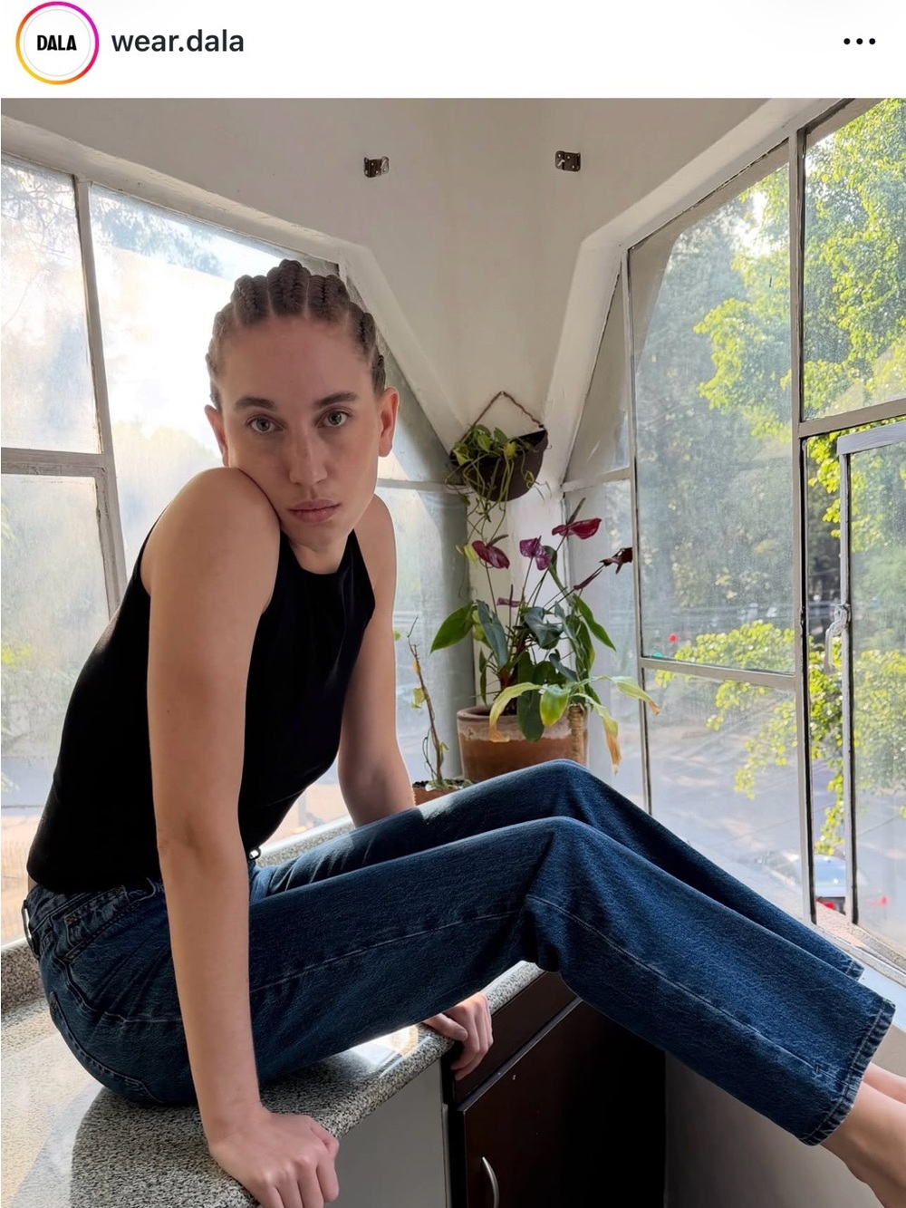 Free People x Dala Alley Classic High-Rise Straight Jeans in Flat Blue NWT
